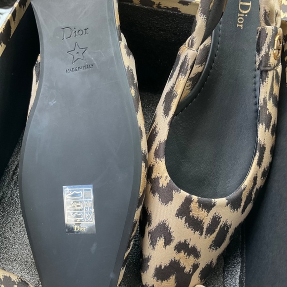 DIOR MIZZA SLINGBACK FLAT. SIZE 10 US/40 EU. BROWN MULTI. - Picture 7 of 9
